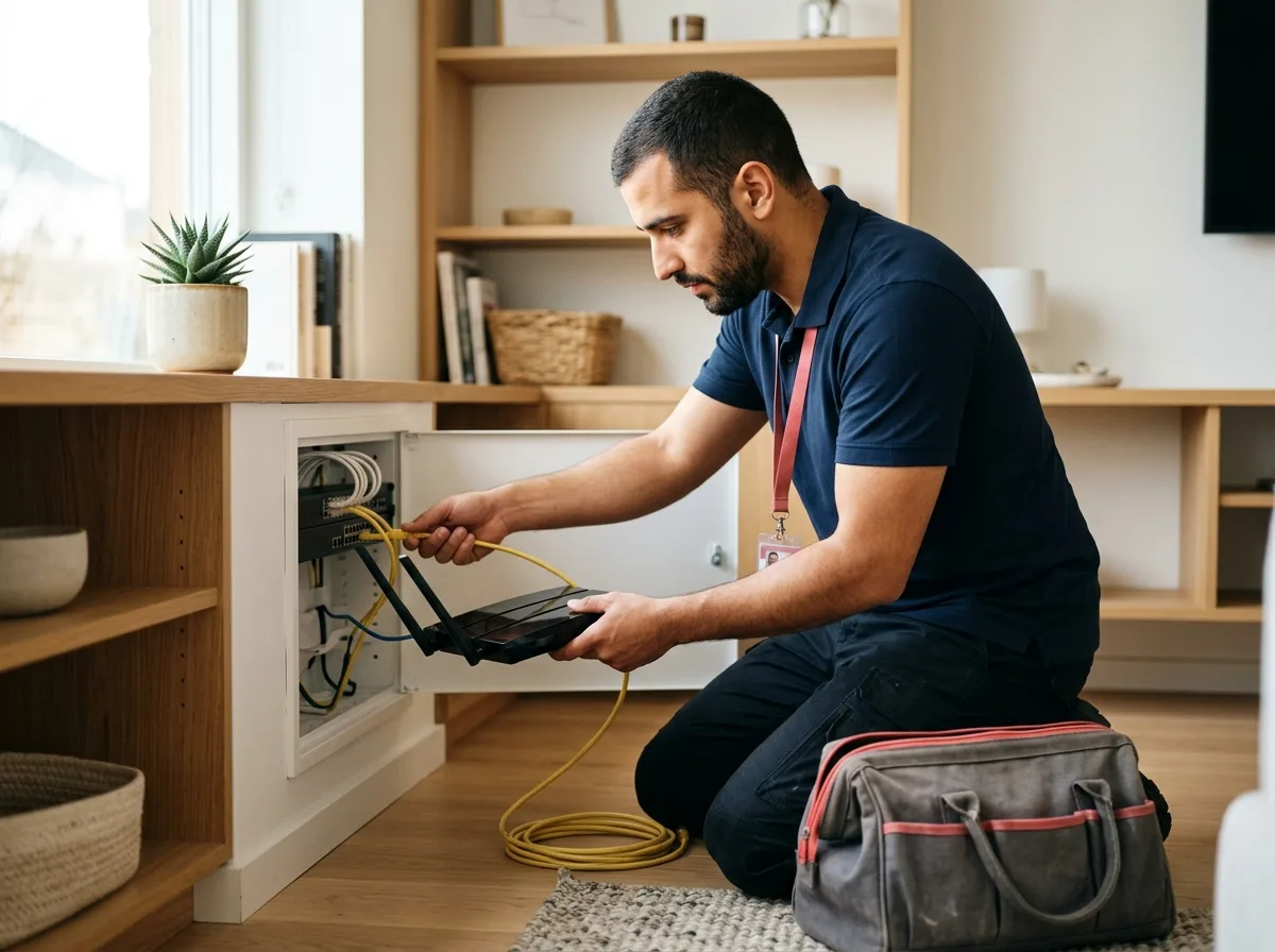 TechBuddy-tekniker installerar D-Link