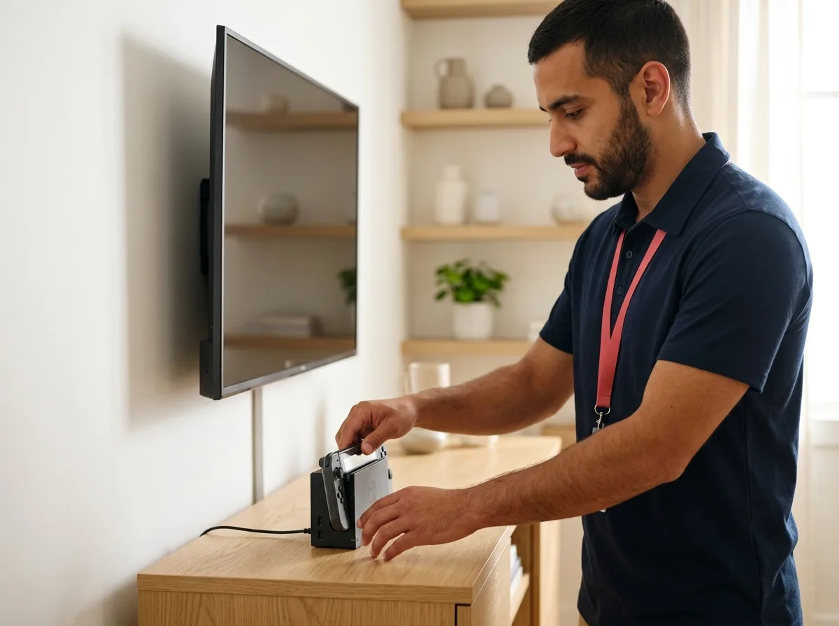 TechBuddy-tekniker installerar Nintendo Switch