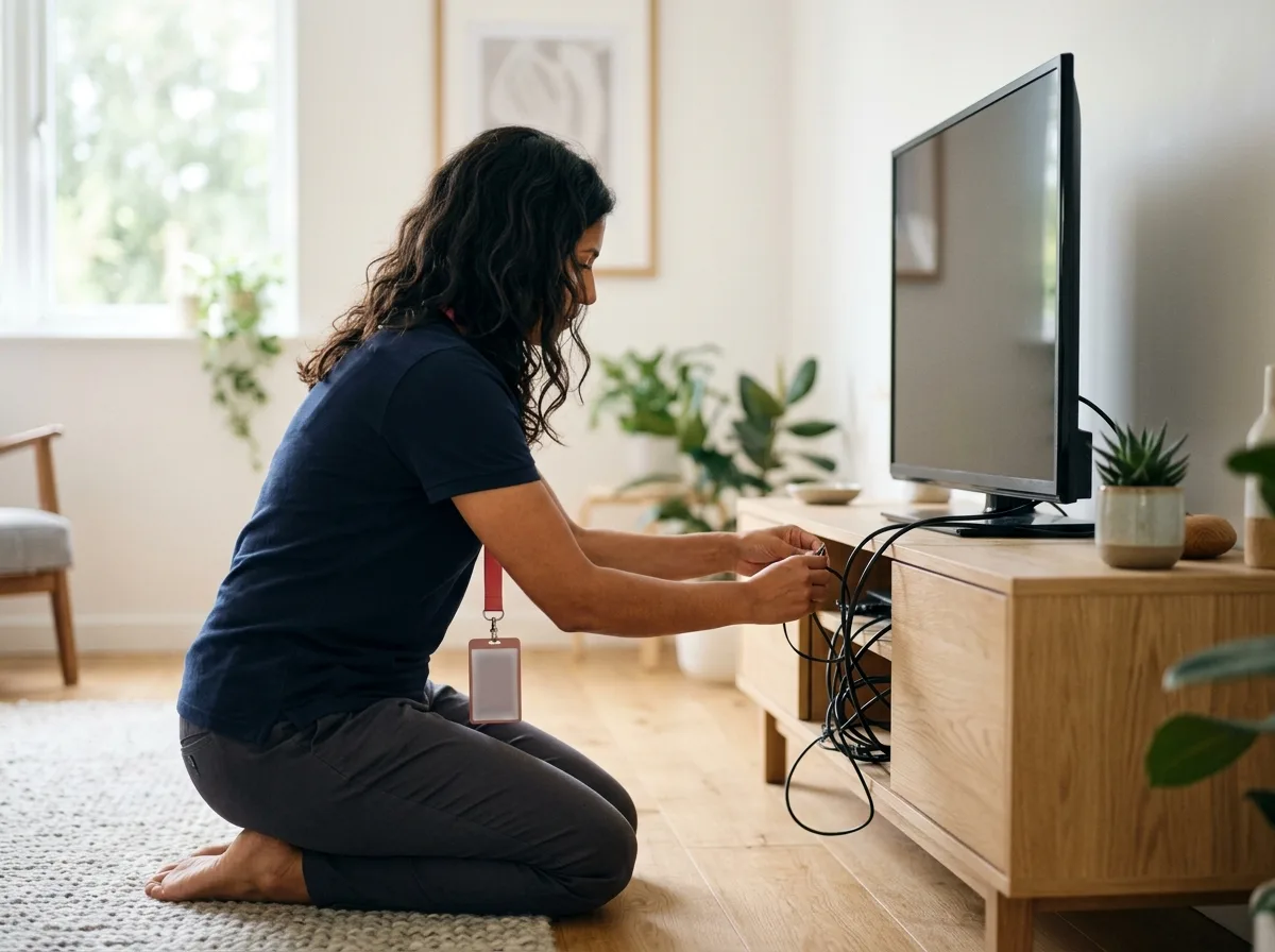 TechBuddy-tekniker installerar Panasonic TV