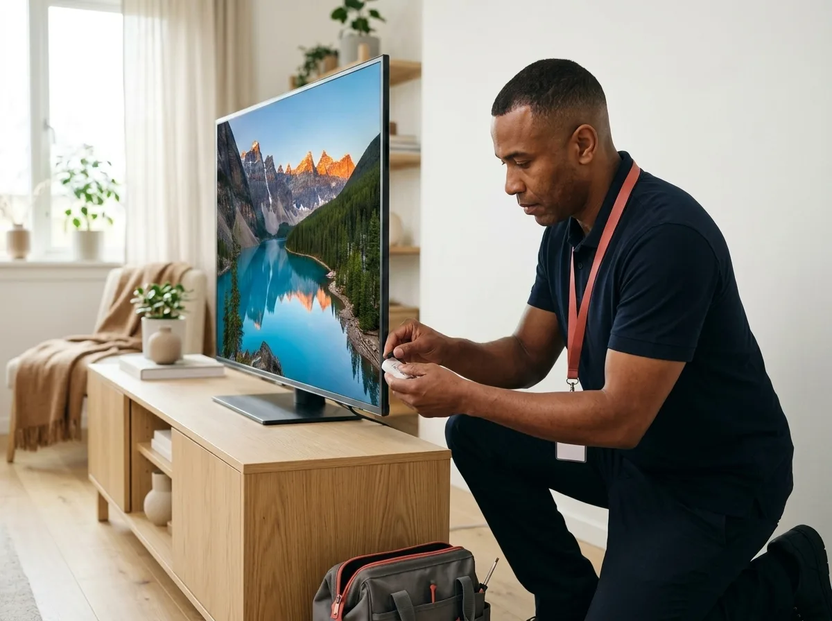 TechBuddy-tekniker installerar Philips TV