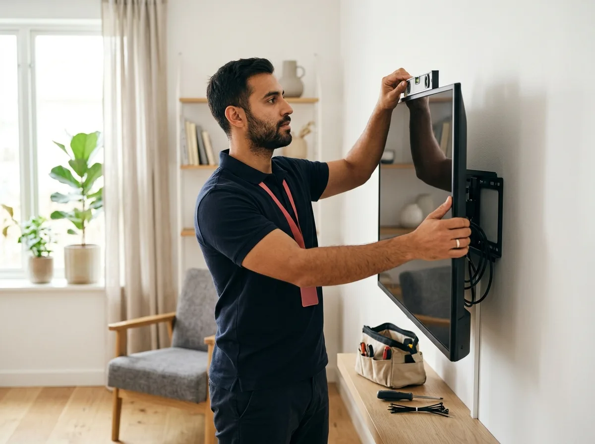 TechBuddy-tekniker installerar Samsung TV