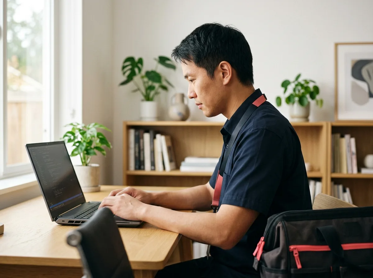 TechBuddy-tekniker installerar Asus
