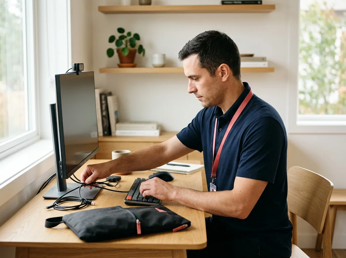 TechBuddy-tekniker installerar Logitech