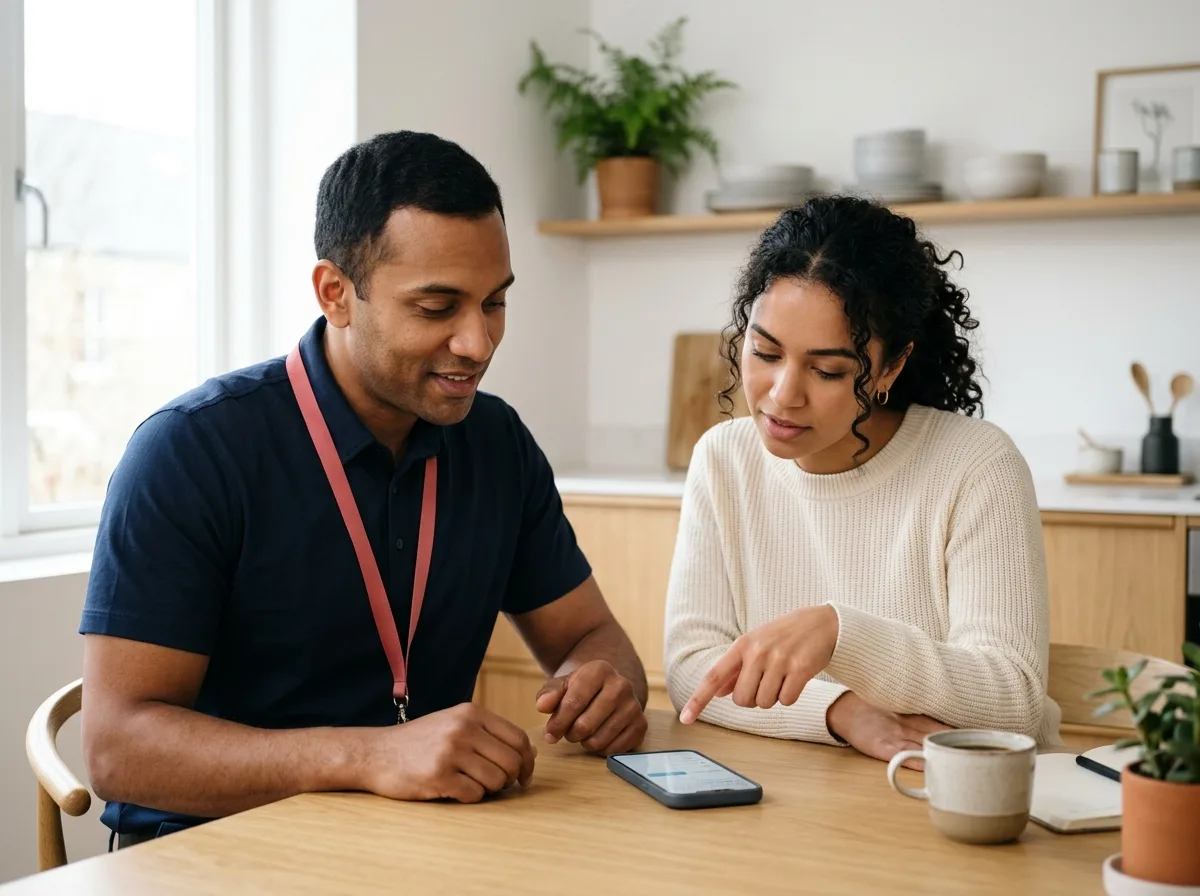 TechBuddy-tekniker hjälper till med mobiltelefoni