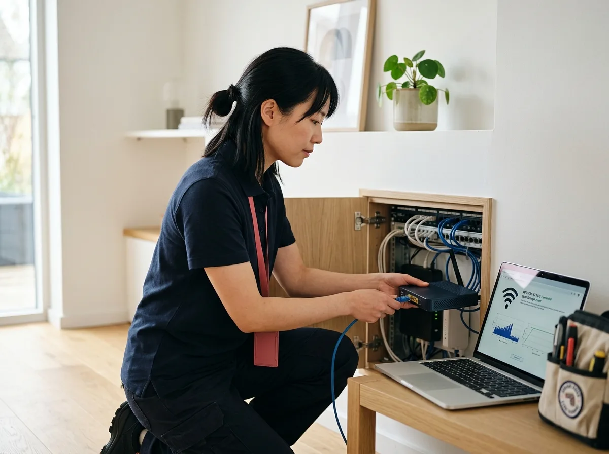 TechBuddy-tekniker hjälper till med router & nätverk